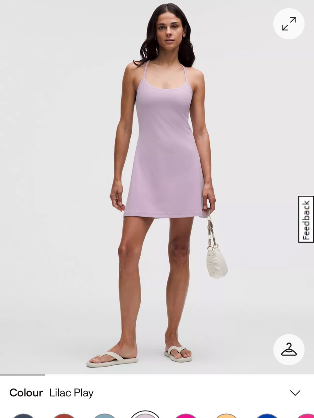 NEW lululemon Flow Y Dress Lilac Play Size Small